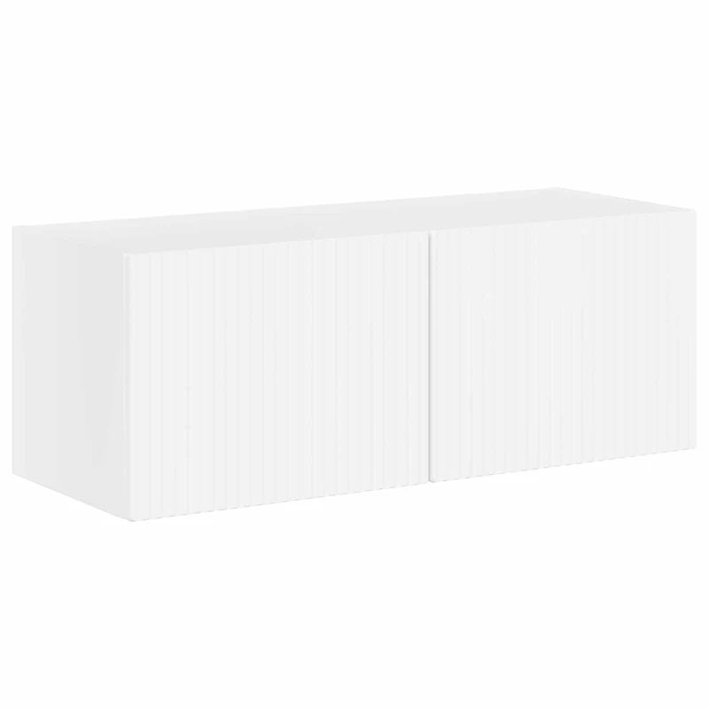 TV Wall Cabinet Set 6 pcs High Gloss White