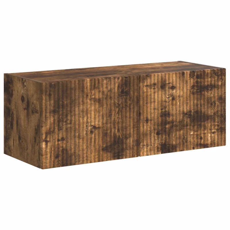 TV Wall Cabinet Set 6 pcs Smoked Oak