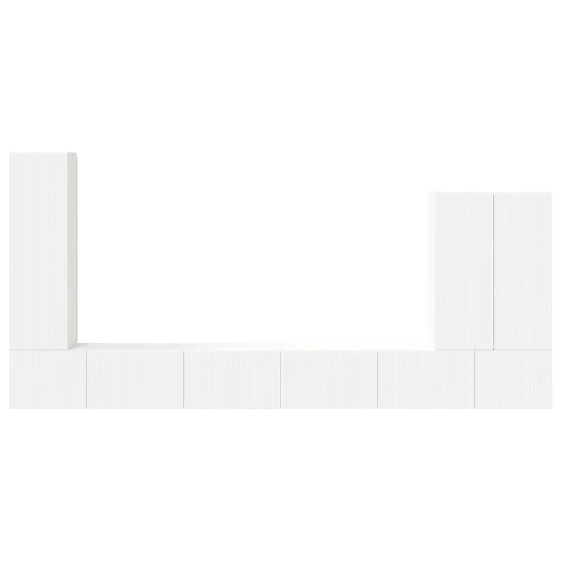 TV Wall Cabinet Set 6 pcs White