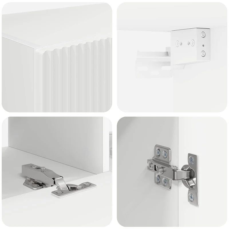 TV Wall Cabinet Set 6 pcs White