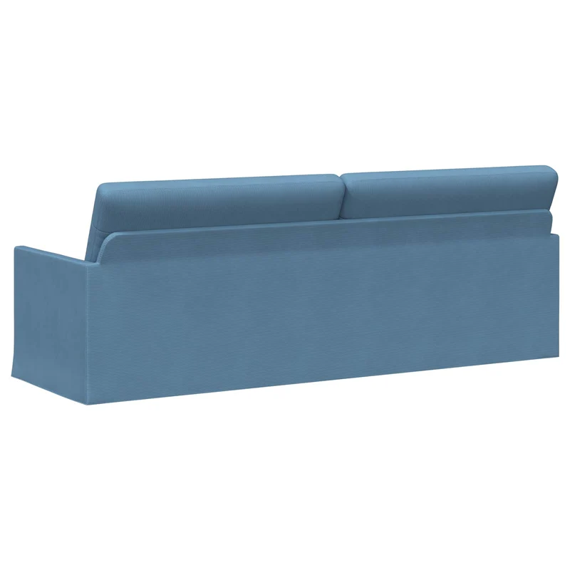 3 Seater Sofa Blue 220 x 81 x 82 cm Corduroy Fabric