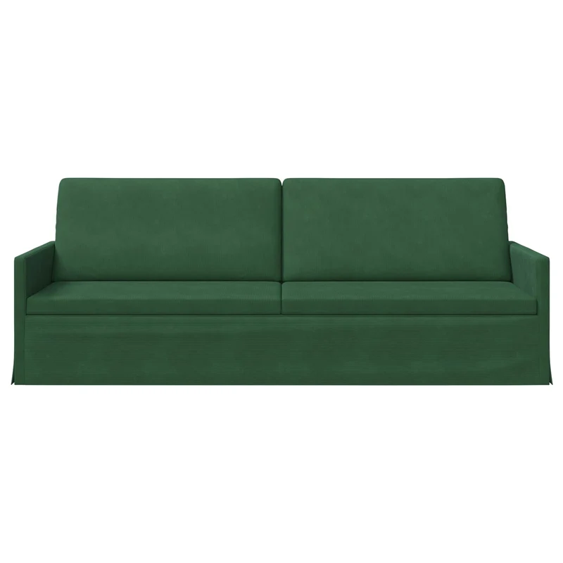 3 Seater Sofa Jungle Green 220 x 81 x 82 cm Corduroy Fabric