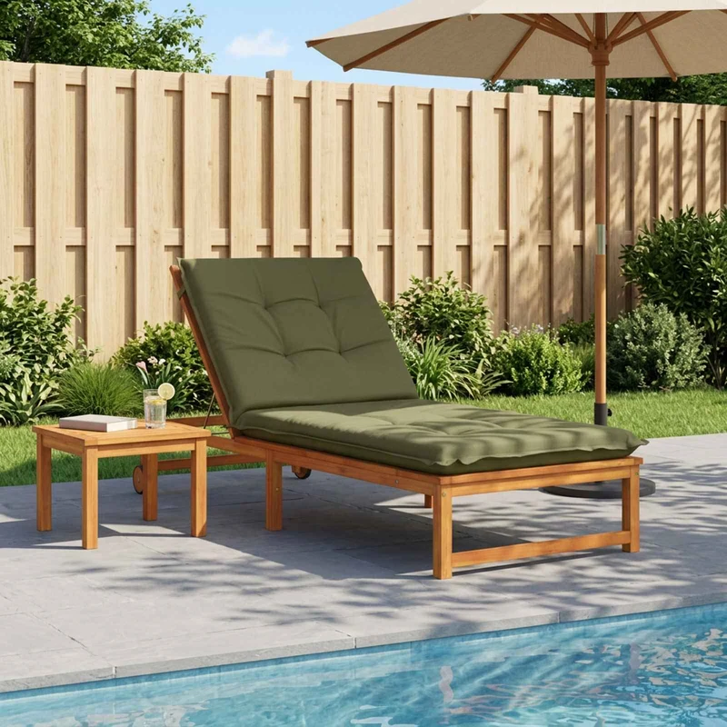 Sunlounger Cushion GEMERT 100% Polyester Olive Green