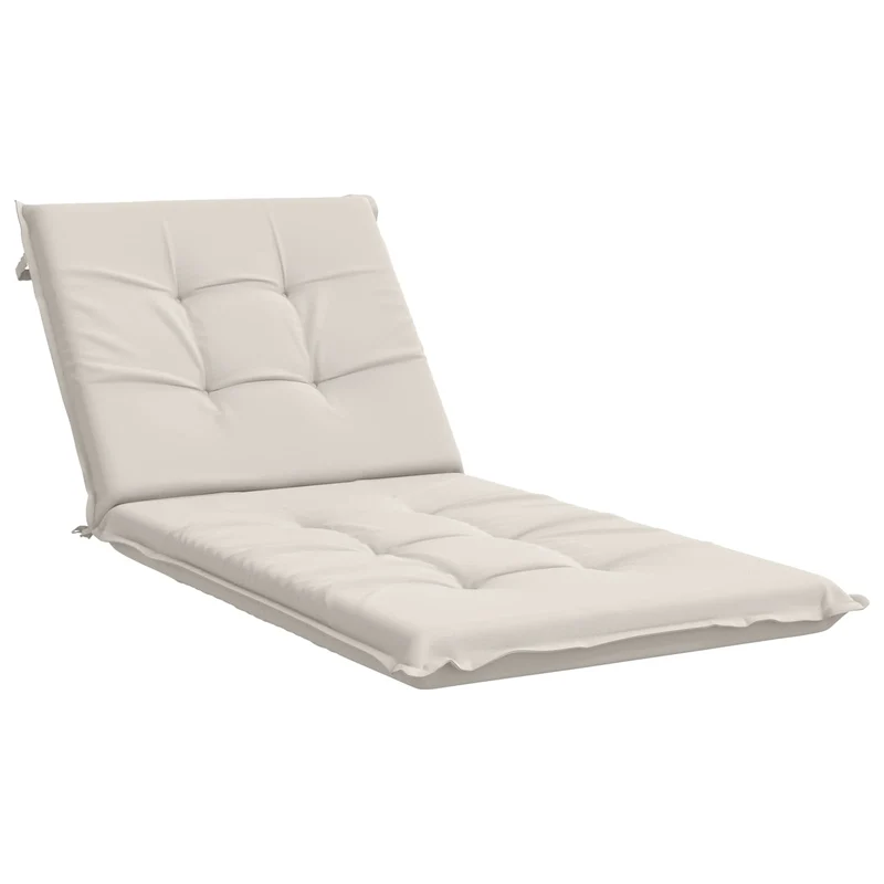 Sunlounger Cushion GEMERT 100% Polyester White 190 x 90 x 9 cm