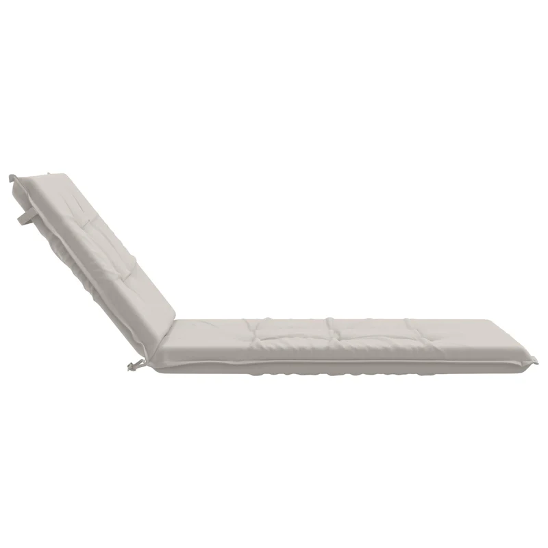 Sunlounger Cushion GEMERT 100% Polyester White 190 x 90 x 9 cm
