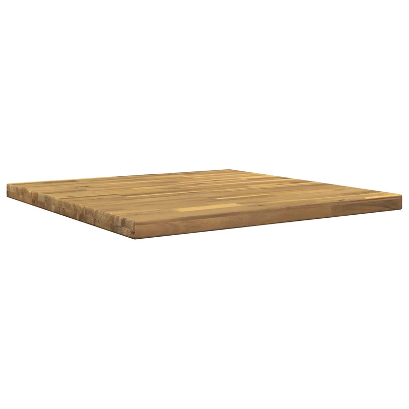 Rectangular Table Top 60 x 60 x 3.2 cm Square Solid Acacia Wood