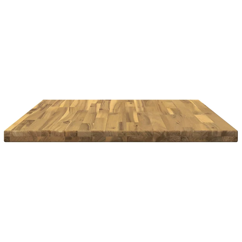 Rectangular Table Top 60 x 60 x 3.2 cm Square Solid Acacia Wood