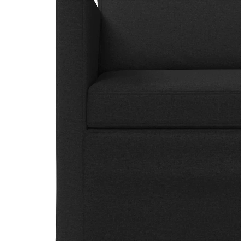 Sofa Set 2 pcs Black Fabric