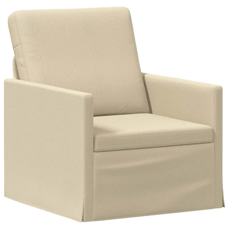 Sofa Set 2 pcs Cream Fabric