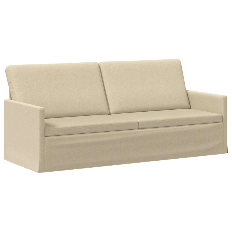 Sofa Set 2 pcs Cream Fabric