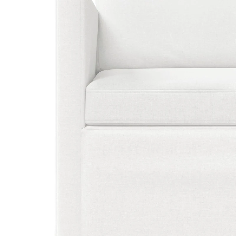 Sofa Set 2 pcs White Fabric