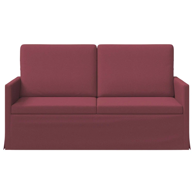 2 Seater Sofa Wine Red 150 x 81 x 82 cm Fabric