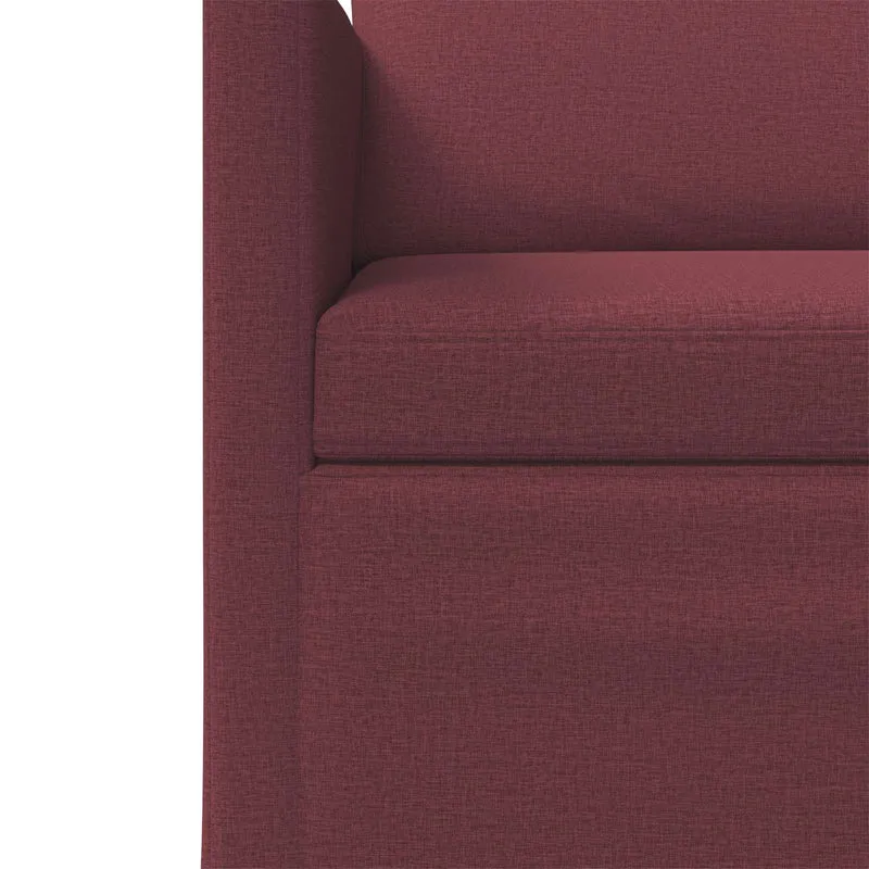 2 Seater Sofa Wine Red 150 x 81 x 82 cm Fabric