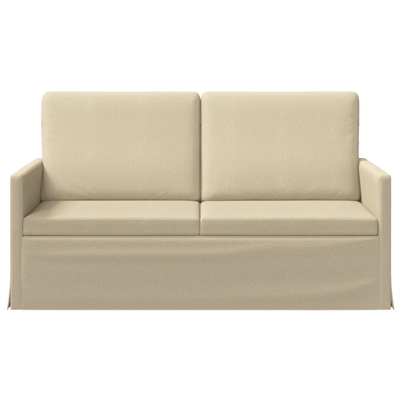 2 Seater Sofa Cream 150 x 81 x 82 cm Fabric