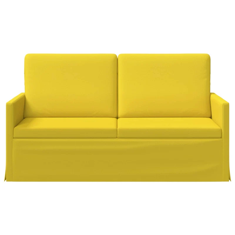 2 Seater Sofa Light Yellow 150 x 81 x 82 cm Fabric