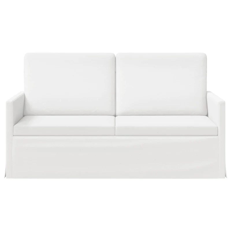 2 Seater Sofa White 150 x 81 x 82 cm Fabric