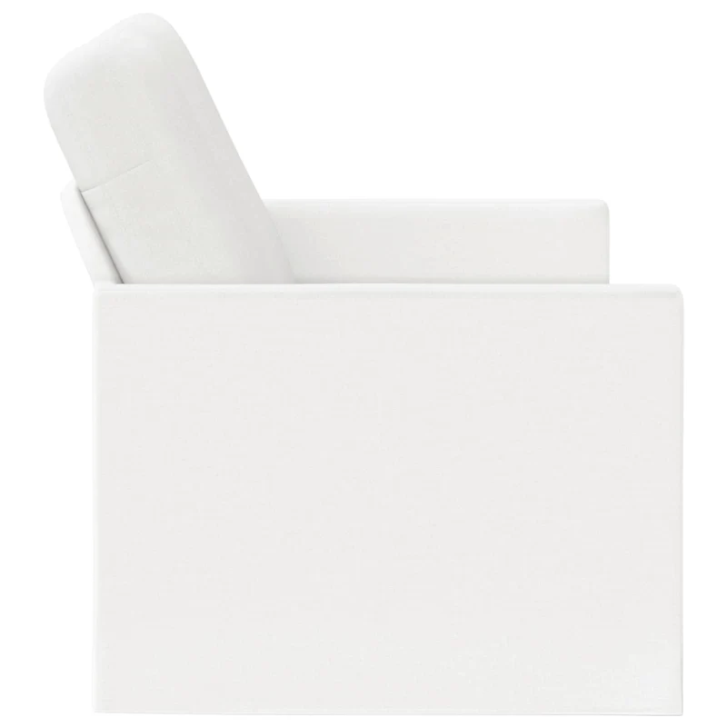 2 Seater Sofa White 150 x 81 x 82 cm Fabric