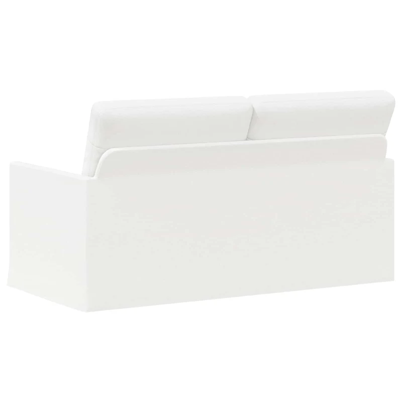 2 Seater Sofa White 150 x 81 x 82 cm Fabric