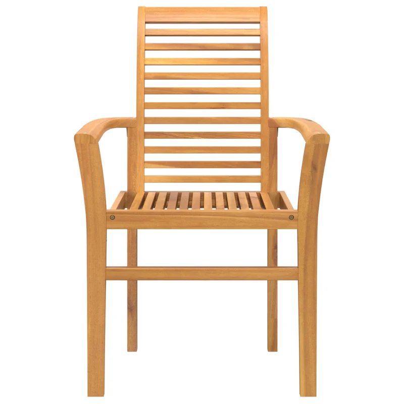 Dining Chair 4 pcs Solid Teak Wood Brown 62 x 55 x 94 cm
