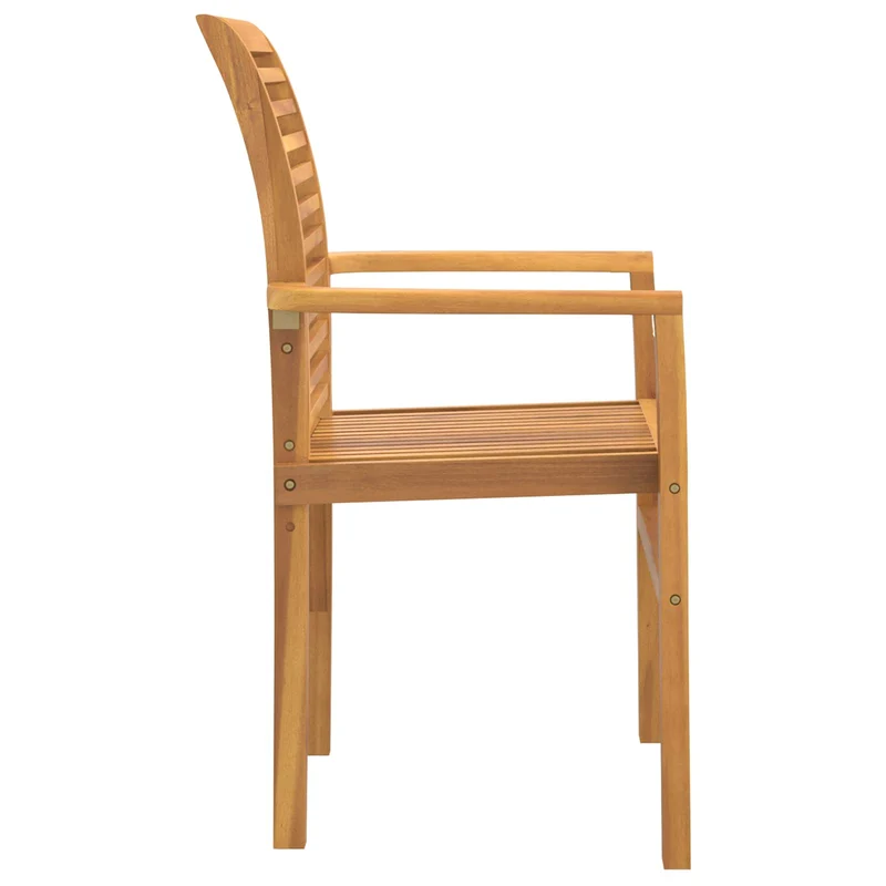 Dining Chair 4 pcs Solid Teak Wood Brown 62 x 55 x 94 cm