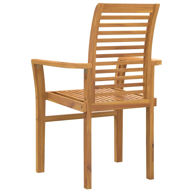 Dining Chair 4 pcs Solid Teak Wood Brown 62 x 55 x 94 cm