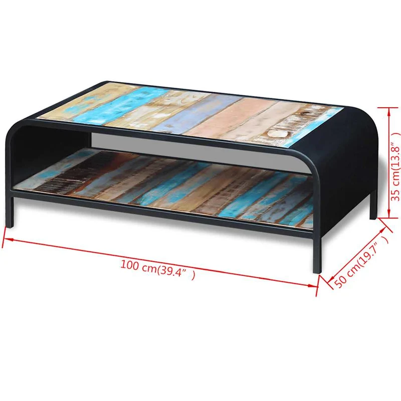 243285 vidaXL Coffee Table Solid Reclaimed Wood