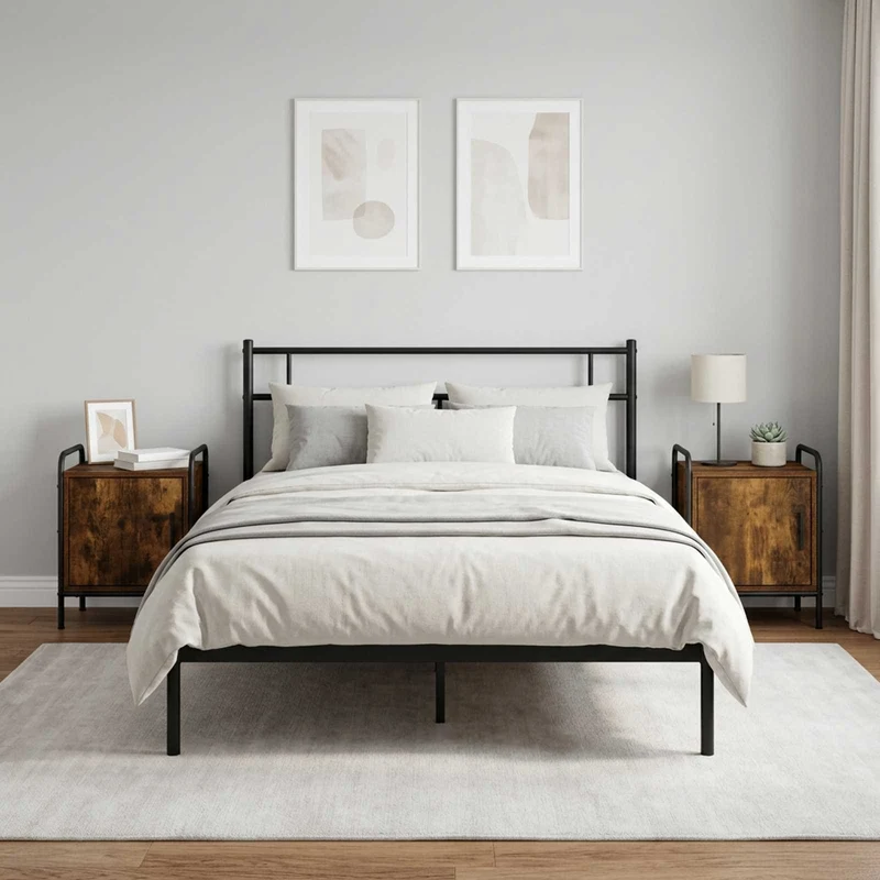 Bedside Cabinet 2 pcs Smoked Oak 40 x 30 x 50 cm