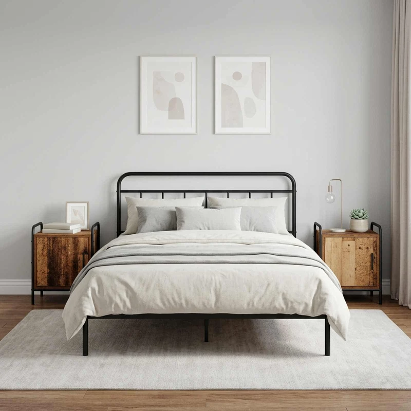 Bedside Cabinet 2 pcs Old Wood 40 x 30 x 50 cm Engineered Wood