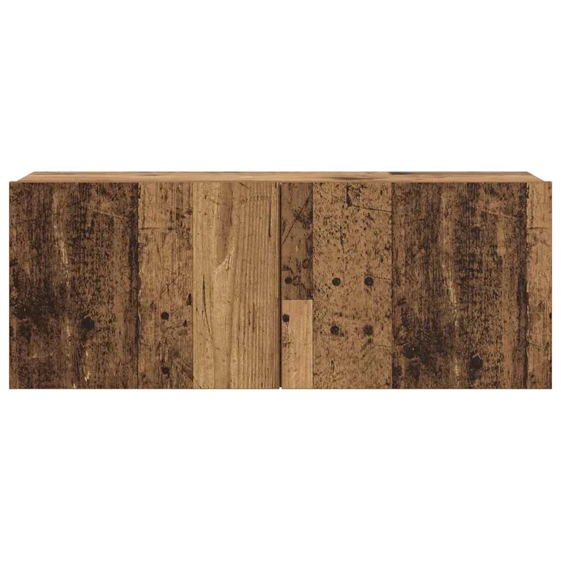 6 Piece Wall-mounted TV Cabinet Set Old Wood Engineered Wood