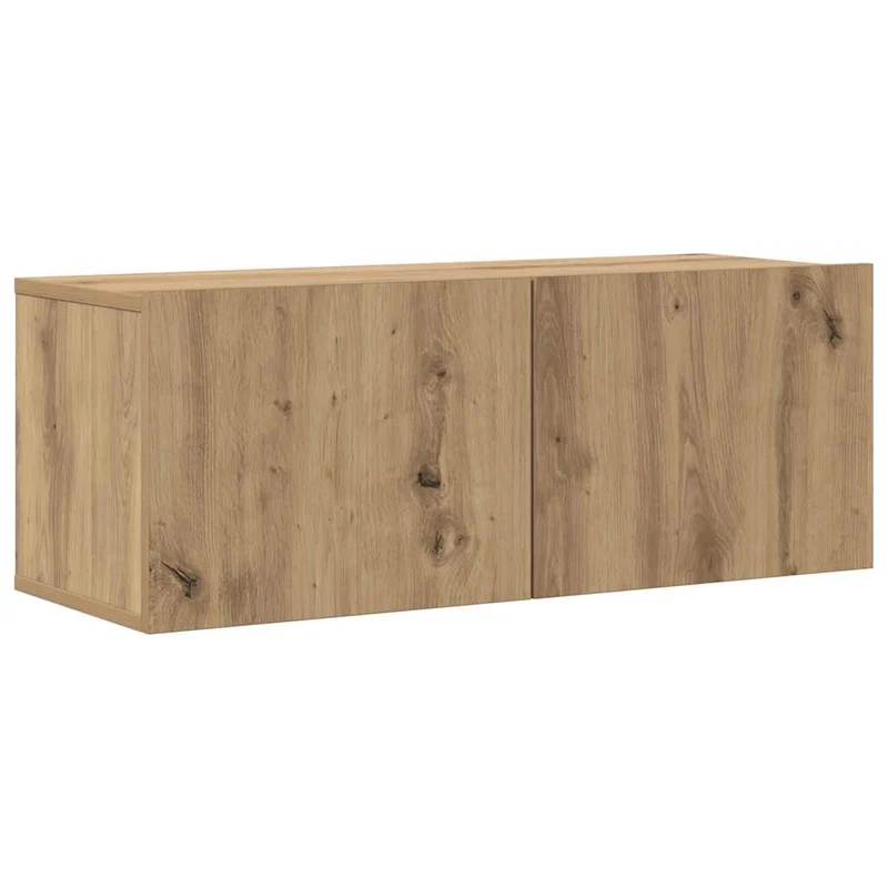 6 Piece Wall-mounted TV Cabinet Set Artisan Oak Engineered Wood