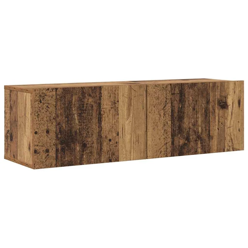 6 Piece Wall-mounted TV Cabinet Set Old Wood Engineered Wood