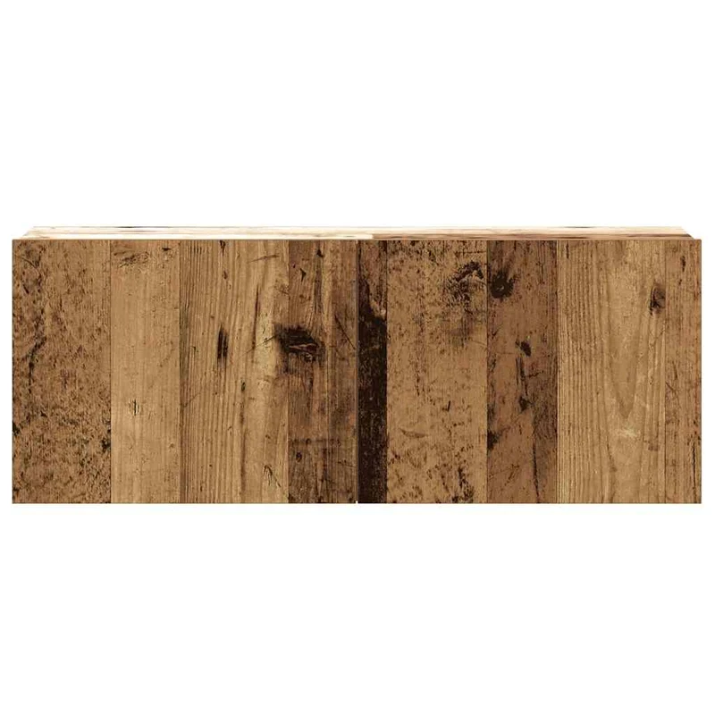 8 Piece TV Cabinet Set Wall-mounted Old Wood Engineered Wood