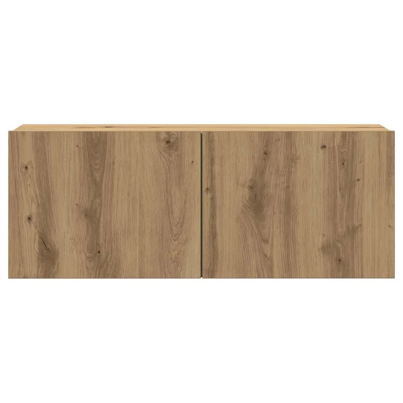 7 Piece TV Cabinet Set Wall-mounted Artisan Oak Engineered Wood