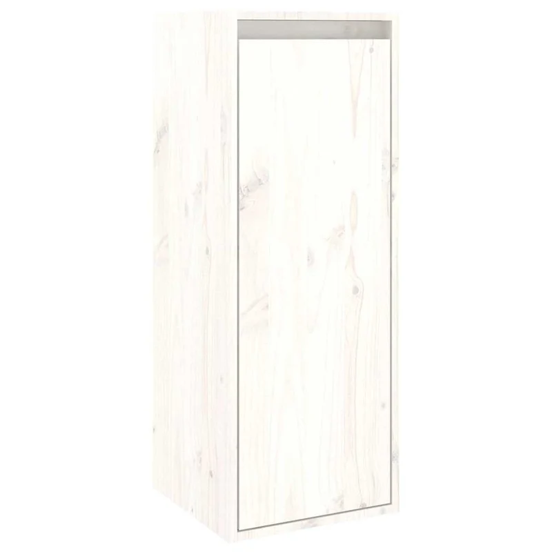 6 Piece TV Cabinet Set White Solid Wood Pine