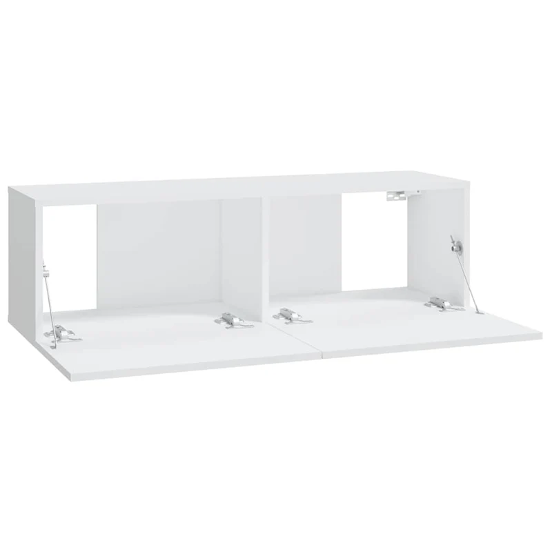 4 Piece Wall-mounted TV Cabinet Set White 100x30x30 cm