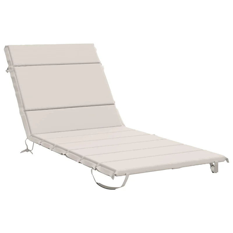 Sunlounger Cushion GEMERT 100% Polyester White 200 x 90 x 3 cm