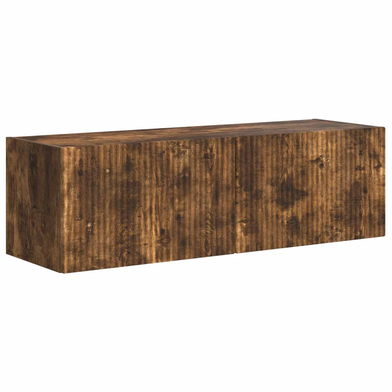 TV Wall Cabinet Set 6 pcs Smoked Oak