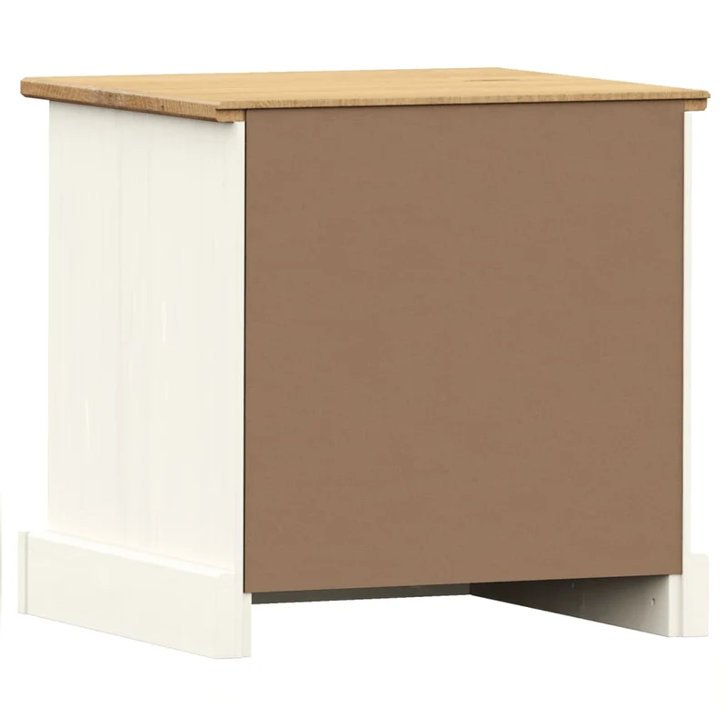 Bedside Cabinet "VIGO" White 42x35x42 cm Solid Wood Pine