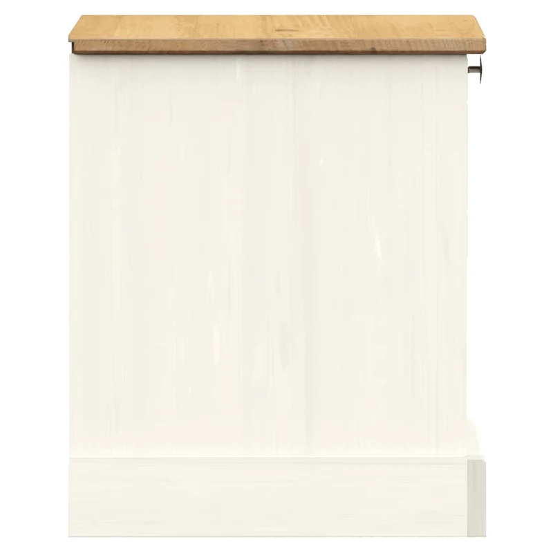 Bedside Cabinet "VIGO" White 42x35x42 cm Solid Wood Pine