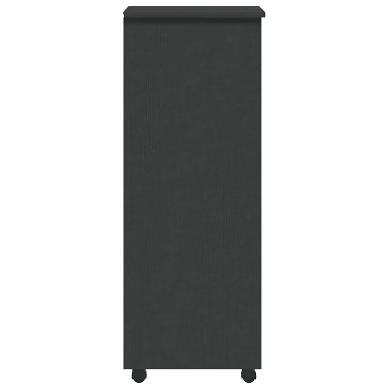 Rolling Cabinet with Drawers "MOSS" Grey Solid Wood Pine
