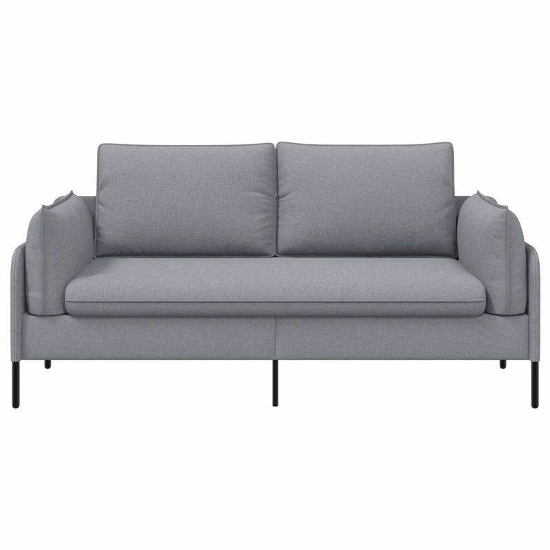 2-Seater Sofa Light Grey 188 x 81 x 89 cm Fabric