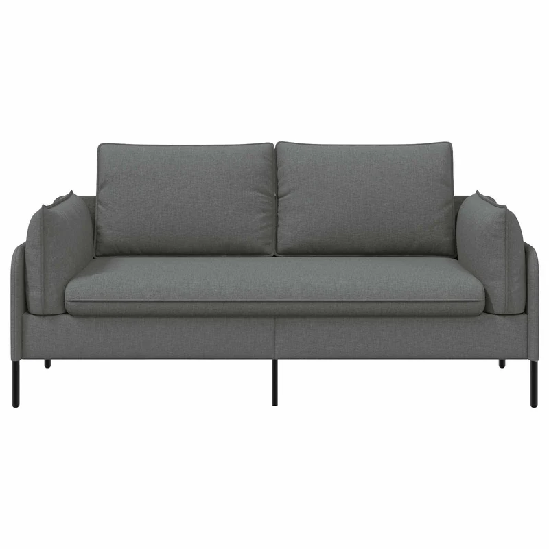 2-Seater Sofa Dark Grey 188 x 81 x 89 cm Fabric