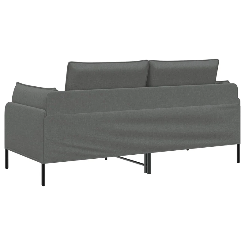 2-Seater Sofa Dark Grey 188 x 81 x 89 cm Fabric