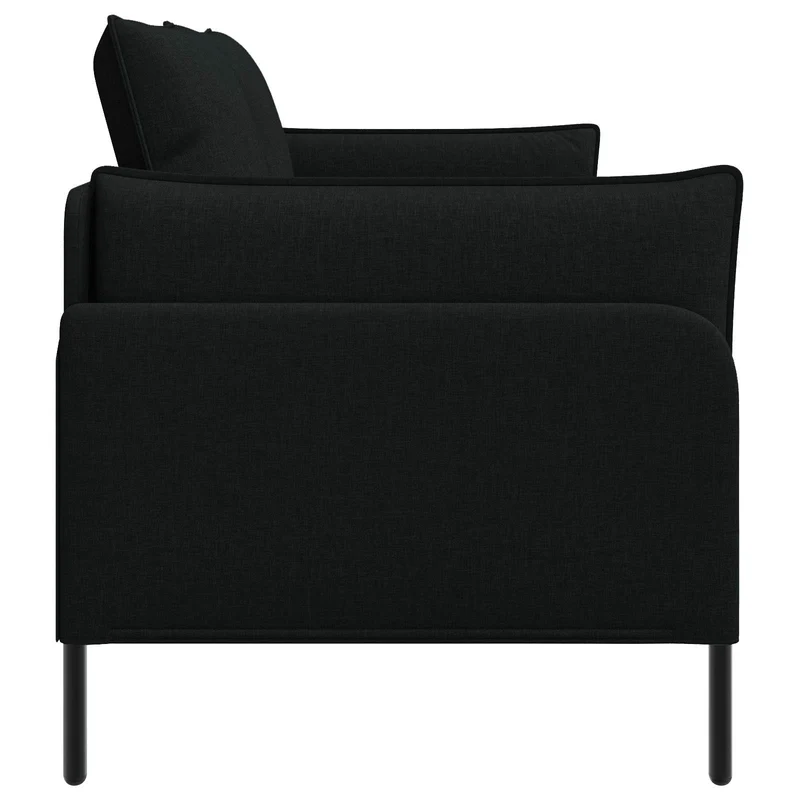 2-Seater Sofa Black 188 x 81 x 89 cm Fabric