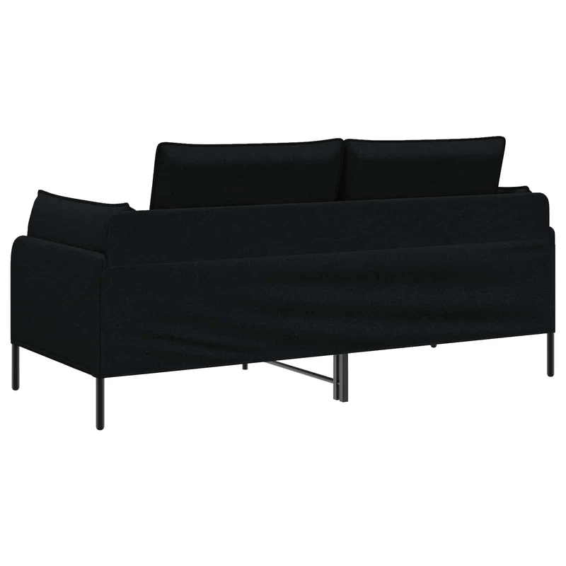 2-Seater Sofa Black 188 x 81 x 89 cm Fabric
