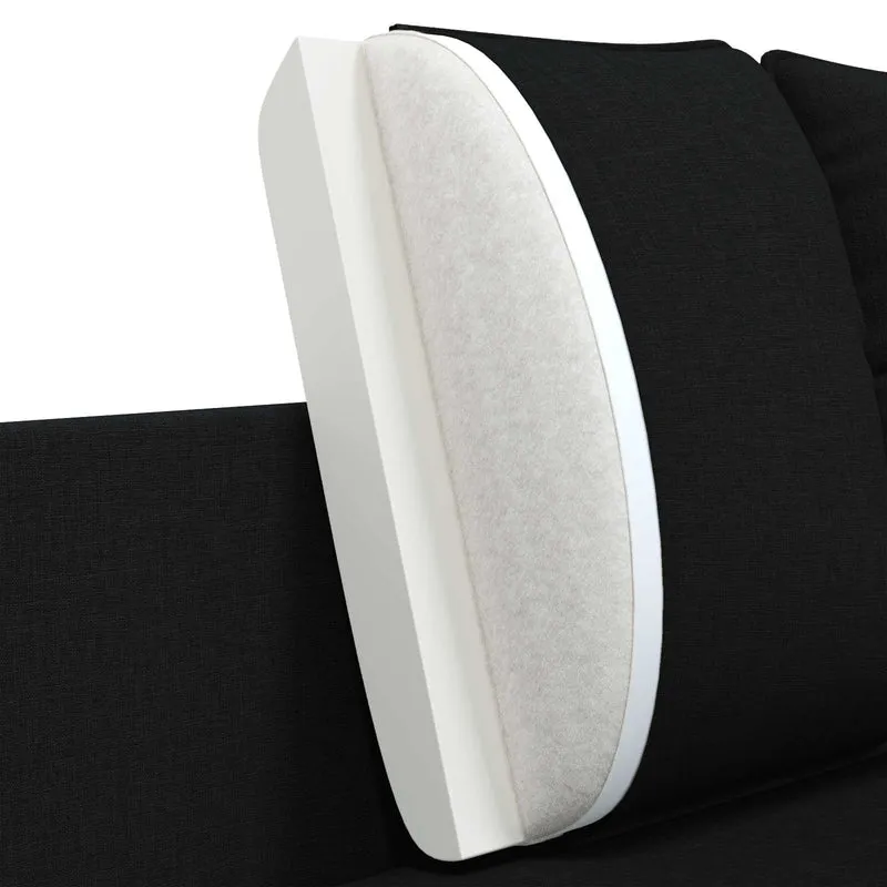 2-Seater Sofa Black 188 x 81 x 89 cm Fabric