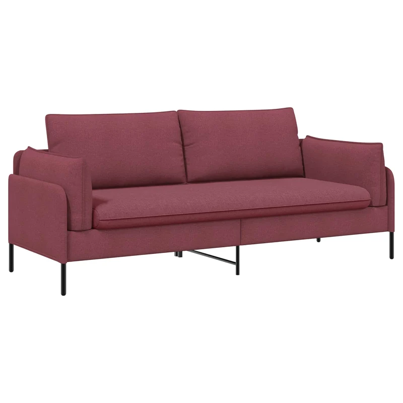 2-Seater Sofa Wine Red 188 x 81 x 89 cm Fabric