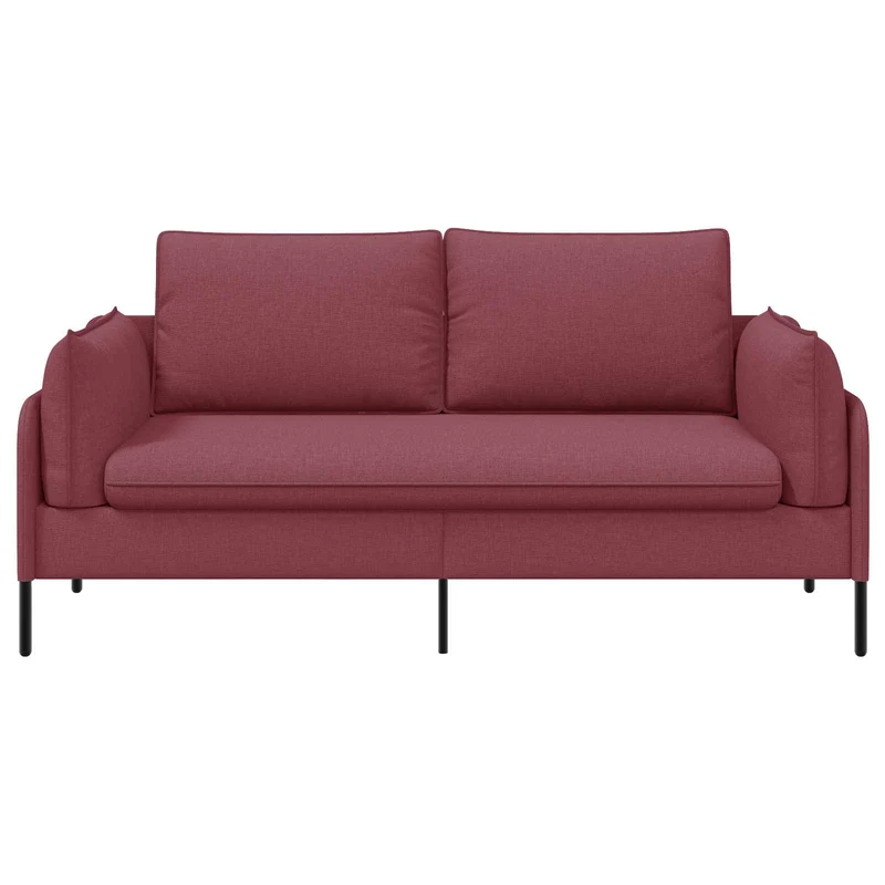 2-Seater Sofa Wine Red 188 x 81 x 89 cm Fabric