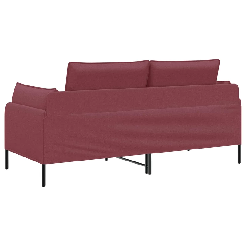 2-Seater Sofa Wine Red 188 x 81 x 89 cm Fabric