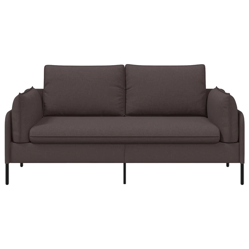 2-Seater Sofa Dark Brown 188 x 81 x 89 cm Fabric